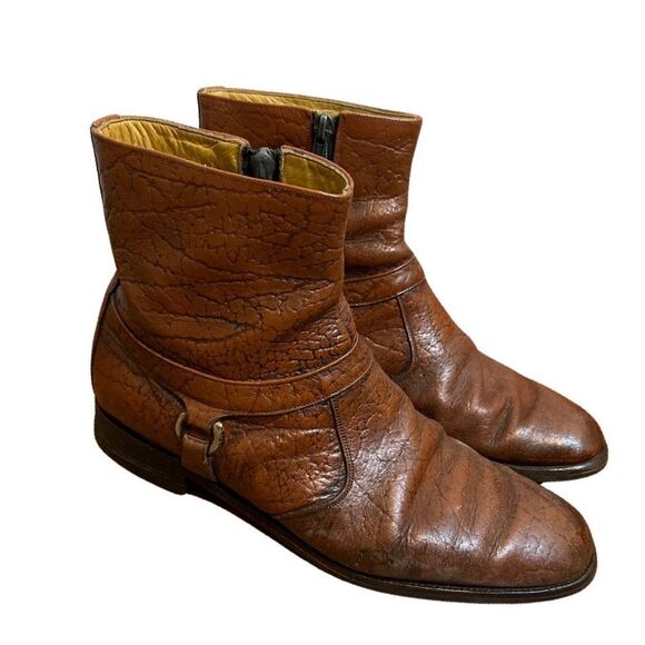 Vintage Stuart McGuire Brown Leather Boots Men size 10 Indiana Elite - Picture 1 of 9